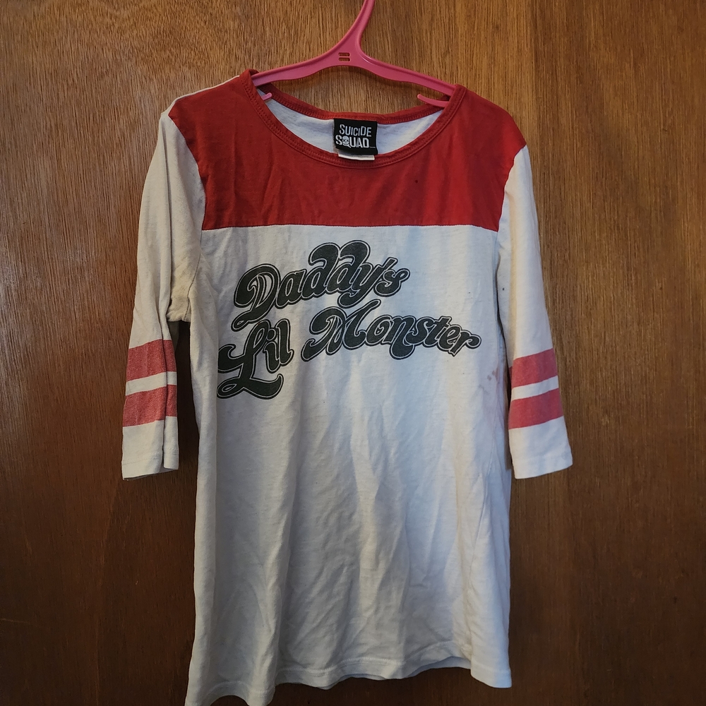 DC Comics Red and White Long Sleeve Tee